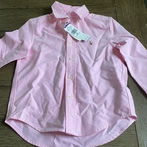 NWT pink Ralph Lauren Button Down 4T